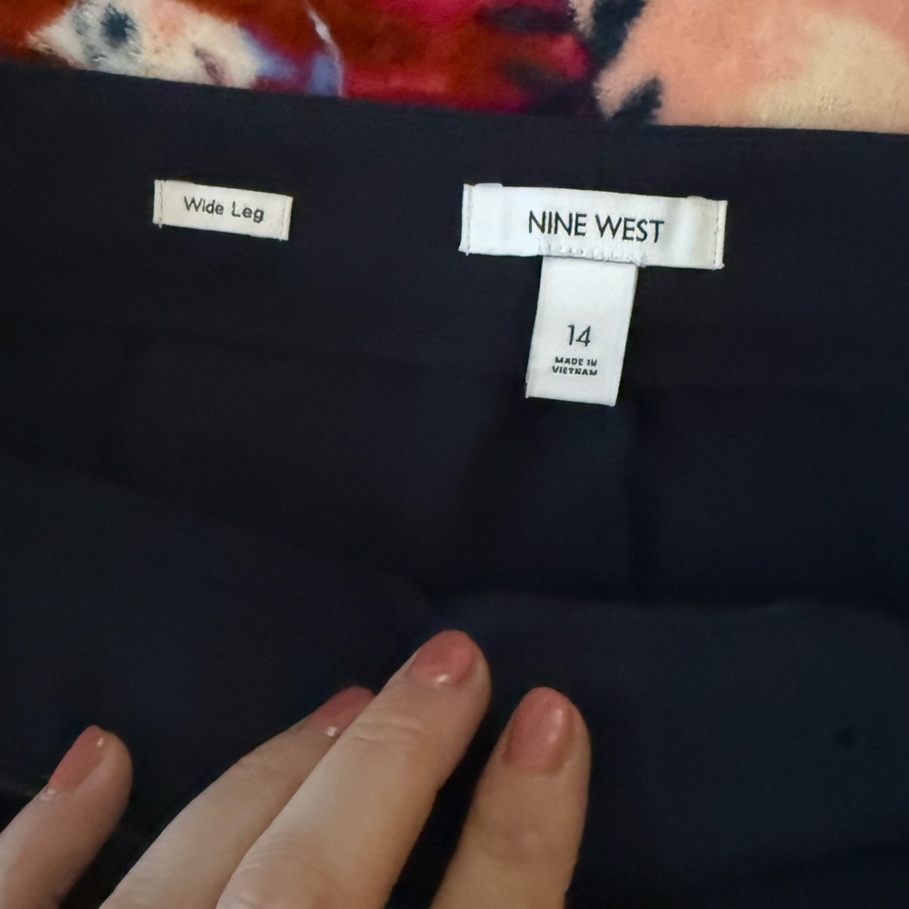 Nine West Dark Blue Wide Leg Pants